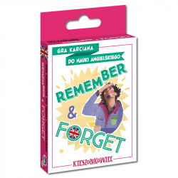 Remember & Forget. Gra karciana do nauki angielskiego. Kieszonkowiec