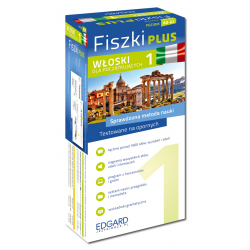 Włoski Fiszki PLUS dla początkujących 1 (600 fiszek + program i nagrania do pobrania + kolorowe przegródki)