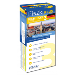 Niemiecki Fiszki PLUS dla średnio zaawansowanych 3  (600 fiszek + program i nagrania do pobrania + kolorowe przegródki + etui)