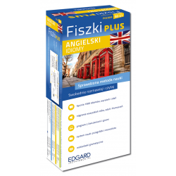 Angielski Fiszki PLUS Idiomy (600 fiszek + program i nagrania do pobrania + kolorowe przegródki)