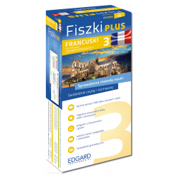 Francuski Fiszki PLUS dla średnio zaawansowanych 3  (600 fiszek + program i nagrania do pobrania + kolorowe przegródki)